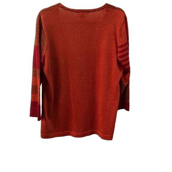 August Silk Cardigan Orange with Gold Size Large (L) - Picture 2 of 5